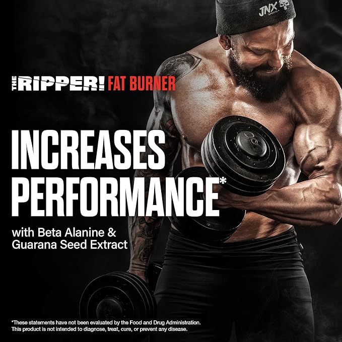 JNX SPORTS The Ripper! Fat Burner Pre Workout for Men & Women – Thermogenic Fat Burning Powder & Appetite Suppressant, Boost Energy & Endurance – Razor Lime, 30 Servings