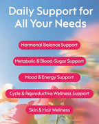 milamend Hormone Balance for Women 40:1 Myo-Inositol D-Chiro Inositol Supplement + CoQ10, ALA, & Amino Acids – Fertility, Ovarian & Cycle Support – Unsweetened Hibiscus Tea Powder – 30-Day Supply