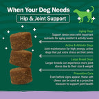Petnc Hip & Joint Health Supplement for Dogs (90 Chews), Glucosamine Chondroitin MSM Dog Chews with Hyaluronic Acid, Liver Flavored Bone & Joint Support Supplement, For All Breeds