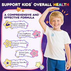 Magnesium Gummies Supplement for Kids 4+: Organic Chewable Supplement with Citrate Magnesium VitaminB6 D3 Zinc L-Theanine - Extra Strength Zzz Aid Overall Health Support for Kids(120Count)