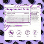 Baby Blues Berry Boost for Moms, Immunity Elderberry Gummies Immune Support Supplement with Vitamin C and Zinc for Adults, Non-GMO Immune System Vitamins Booster Vegan Gluten Free Gummies, 60pcs