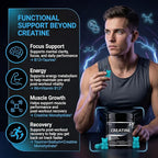 Creatine for Men, 5000MG Creatine Monohydrate Gummies for Men, Workout Support, 5g per Serving, Taurine + Vitamins B6 & B12, Blueberry Flavor, 120 Gummies (30 Servings)