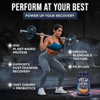 Vega Sport Vegan Protein Powder + Recovery - 30g Plant Based Protein per Serving, Peanut Butter, 19 Servings, 5g BCAAs, Probiotics, NSF Certified, for Shakes & Smoothies, 1.8lbs (Packaging May Vary)