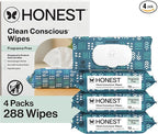 The Honest Company Hypoallergenic Multi-Use Baby Wipes for Sensitive Baby Skin, Balance Blues, 288 Count