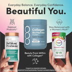 NeoCell Women’s Debloat Beauty & Balance Bundle | 3-in-1 Bundle Pack Collagen Bio-Peptides Protein | Debloat Probiotic | Women’s One + Multivitamin