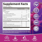 Migcopat Magnesium Complex Gummies, 20 in 1 Magnesium Gummy with Glycinate Citrate Malate Taurate - Ashwagandha, L-Theanine, D3&Zinc for Relaxation, Sleep, Muscle&Heart Support, Strawberry, 120 Cts
