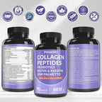 27-in-1 Hair Skin and Nails Vitamins (6810mg) with Biotin 10000mcg - Collagen Supplements for Men and Women - Keratin Supplements with Probiotics and Saw Palmetto, 90ct
