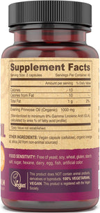 DEVA Vegan Vitamins Evening Primrose Oil Vegan 90 Vcap (Pack of 2)
