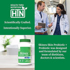 Health Thru Nutrition Skineu - Skin Probiotic + Prebiotic | Supports Skin Hydration & Elasticity | Clinically Studied Ingredients |3rd Party Tested, Non-GMO & Gluten-Free | 30 VegeCapsules