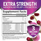 Menopause Supplement Gummies - 3 Billion CFU Per Serving Women's Probiotics - Advanced Menopause Relief Formula for Women with Black Cohosh - Mild Hot Flashes & Night Sweats Support - 60 Gummies