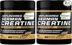 Sandhu's Creapure German Creatine Monohydrate Powder Supplements for Men & Women, Unflavored, 60 Servings (Pack of 2), 21.16 Oz, Sport Supplement Supports Lean Muscle Building