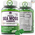 (2 Pack) Sea Moss Gummies - Irish Sea Moss Gummies for Adults & Kids - Advanced Superfood Seamoss Supplement with Organic Bladderwrack & Burdock Root Extract，ACV for Daily Immune, Gut Cleanse, Vegan