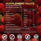 Creatine Monohydrate Gummies for Men & Women, 9000MG Creatine Gummies Sugar Free with L-Taurine, BCAA 2:1, B12 B6 for Boost Strength, Focus & Endurance, Vegan, Non-GMO, Strawberry, 120pcs