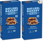 Nature's Bakery Whole Wheat Fig Bars,Blueberry,Real Fruit,Vegan,Non-GMO,Snack bar,Twin packs-,12 Count (Pack of 2)