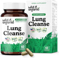 Wild & Organic Lung Cleanse Capsules - Lung Support Supplement with Mullein Leaf, Stinging Nettle, Angelica & Korean Panax Ginseng Powder - Vegan, No Fillers, Non-GMO - 60 Count