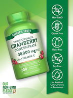 Nature's Truth Cranberry Concentrate Pills | Plus Vitamin C | 200 Quick Release Capsules | Non-GMO & Gluten Free Supplement