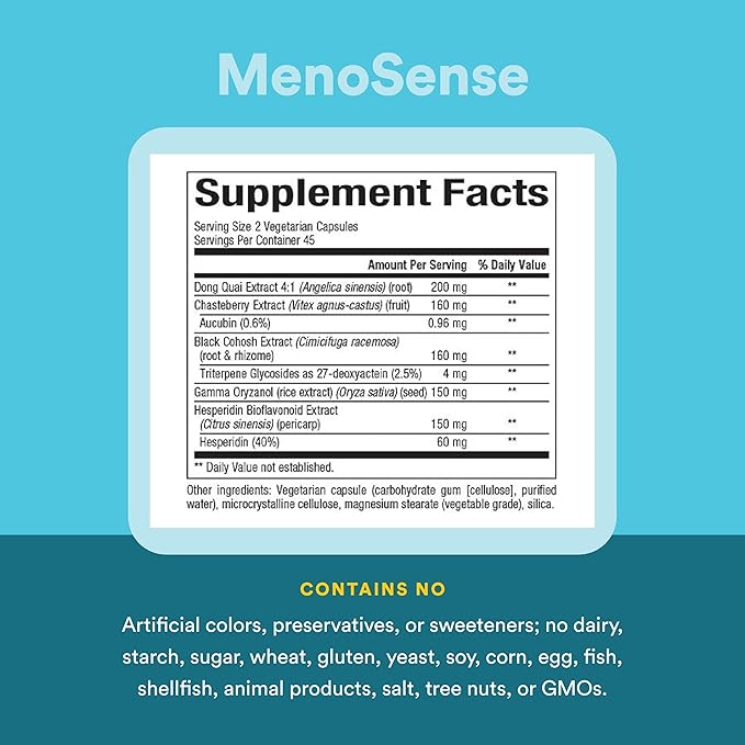 Natural Factors Menosense Veg-Capsules, 90-Count