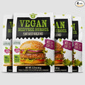 Creative Pea Beeffree Burger Mix 4-Pack | Plant-Based Patties | High-Protein Shelf-Stable Pea Protein | Just Add Water & Oil | Quick Vegan Meal Kit | Gluten-Free | 4 x 65g