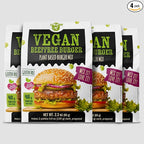 Creative Pea Beeffree Burger Mix 4-Pack | Plant-Based Patties | High-Protein Shelf-Stable Pea Protein | Just Add Water & Oil | Quick Vegan Meal Kit | Gluten-Free | 4 x 65g