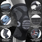 NEENCA Professional Knee Brace for Pain Relief, Medical Knee Compression Sleeve, Knee Support with Horizontal Knit Tech for Meniscus Tear, ACL, Arthritis, Joint Pain, Runner, Workout