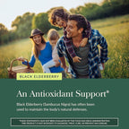 Gaia Herbs Black Elderberry (Sambucus nigra) Extra Strength Gummies - Delicious Immune Support Supplement* - Certified Organic Black Elderberries for Immune System Support* - 40 Gummies (20 Servings)