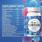 Cortisol Detox Supplement Men Women - Reduce Lower Cortisol High Cortisol Reducer Blocker Control - Supports Stress Mood Rest Adrenal Calm Relax with Ashwagandha L-Theanine Magnesium