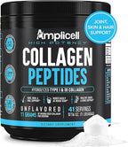 Multi Collagen Peptides Powder – Hydrolyzed Type I & III Grass-Fed Bovine Collagen – Unflavored Protein for Hair Skin Nails, Joints & Mobility – Keto Paleo – 41 Servings