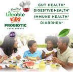 Kids Probiotics Gummies | 2 Billion CFU | Great Tasting Kids Probiotic Gummies | for Gut Health, Digestive Support, and Immune Support | 90 Probiotic Gummies for Kids and Toddlers | Lifeable