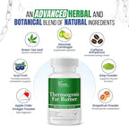 Thermogenic Fat Burner Brazilian Lean, Weight Loss Pills for Women, Waist Trimmer & Supplements for Bloating for Women & Men, 60 Capsules