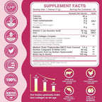ZEBORA Multi Collagen Peptides Powder Packets with Hyaluronic Acid, Biotin, MCT - Hydrolyzed Collagen with 5 Billion Probiotics - Support Skin Hair Nail & Gut Health - 30 Stick Packs
