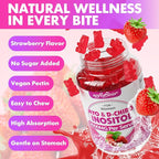 softbear Inositol Supplement for Women, Myo-Inositol & D-Chiro Inositol Gummies Ideal 40:1 Ratio for Female Health & Wellness, Sugar-Free/Veagn/GMO-Free, Strawberry Flavor, 60 Count