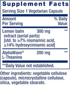 Life Extension Enhanced Stress Relief, Lemon Balm Extract, L-theanine, decompress with This Supplement for Stress, Gluten-Free, Non-GMO, Vegetarian, 30 Capsules