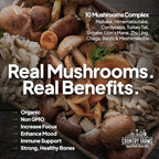 Country Farms Super Greens Natural Flavor, 50 Organic Super Foods, USDA Organic Drink Mix, Fruits, Vegetables, Super Greens, with Fiber, Mushrooms & Probiotics, Supports Energy, 60 Servings, 900g