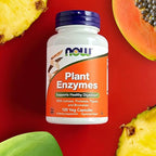 NOW Foods Supplements, Plant Enzymes with Lactase, Protease, Papain and Bromelain, 120 Veg Capsules