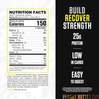 RYSE Loaded Protein Powder - Peanut Butter Cup - 25g Whey Protein Isolate & Concentrate with Prebiotic Fiber & MCTs - Low Carb, Low Sugar, Digestive-Friendly - 27 Servings / 2 lb Tub