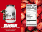 Levels Grass Fed Whey Protein Powder, No Artificials, 24G of Protein, Strawberry, 2LB