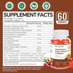 18-in-1 Wormwood Black Walnut Clove Gummies for Adults,Liver Support,with Pumpkin Seed Oil,Rapid Gut Cleanse & Digestive Health with Clove,Garlic,Turmeric,Oregano,Cranberry Extract