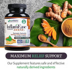 InflamEase, Day or Night Use - Gluten-Free, 60 Vegetarian Capsules (Packaging May Vary)