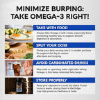 Omega 3 Fish Oil 3600 mg - Omega 3 Supplement | EPA & DHA - Heavy Metals Free - Heart, Brain & Joint Support - Purified Fish Oil for Men & Women - Lemon Flavored - Made in USA, 90 Softgels