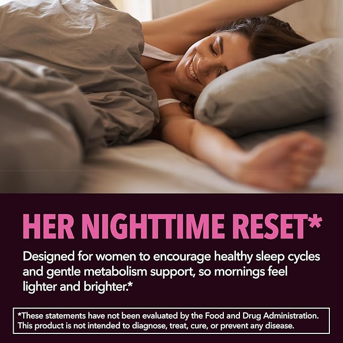 Night Time Fat Burner for Women - Appetite Suppressant for Weight Loss - 120 Count - Herbal Metabolism Booster with Melatonin for Sleep Support - Vegan, Non-GMO Capsules - 4 Month Supply