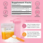 One Sol Creatine for Women, All Natural Women’s Creatine Powder w Creapure & Leucine, Increase Lean Muscle Mass, Reduce Recovery Time, Promotes Brain & Bone Health (Unflavored, 60 Servings)