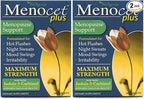 Wellgenix Menocet Plus Menopause Support - All-in-One Menopause Supplement - Daily Relief Feminine Care - Hot Flashes, Night Sweats, Mood Swings & Irritability - 30 Tablets (Pack of 2)