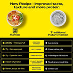 immi Variety Pack Ramen – Spicy “Beef,” Black Garlic “Chicken” & Tom Yum “Shrimp” – Vegan, High Protein Ramen Noodles – Low Carb, Zero Sugar – Healthy Keto-Friendly Ramen Bowls, 6-Pack