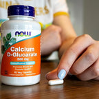 NOW Foods Supplements, Calcium D-Glucarate 500 mg, Detoxification Support*, 90 Veg Capsules, (Pack of 2)