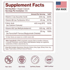 Iron Supplement for Women - Gentle Chelate Iron Bisglycinate 25mg with Vitamin C, B6, B12 Folic Acid – Supports Iron Deficiency, Menstrual Health & Energy - 120 Count