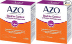 AZO Bladder Control with Go-Less® & Weight Management Dietary Supplement | Helps Reduce Occasional Urgency* | Promotes Healthy Metabolism* | Supports a Good Night’s Sleep* | 48 Capsules (Pack of 2)