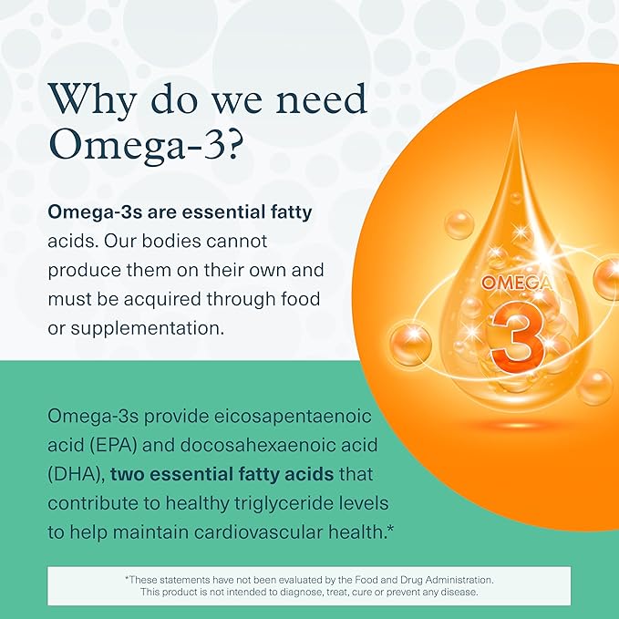 Youtheory Ocean-Friendly Omega - Algae Omega 3 Supplement with EPA & DHA - Supports Brain & Eye Health* - Plant-Based - for Pescatarian & Vegan Diets - 60 Softgels (30-Day Supply)