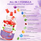 Saffron Gummies for Adults & Kids, Saffron Supplements with 88.5mg Saffron Extract, Ashwagandha, L-Theanine for Relaxation, Focus and Mood Support, Sugar Free, 60 Count