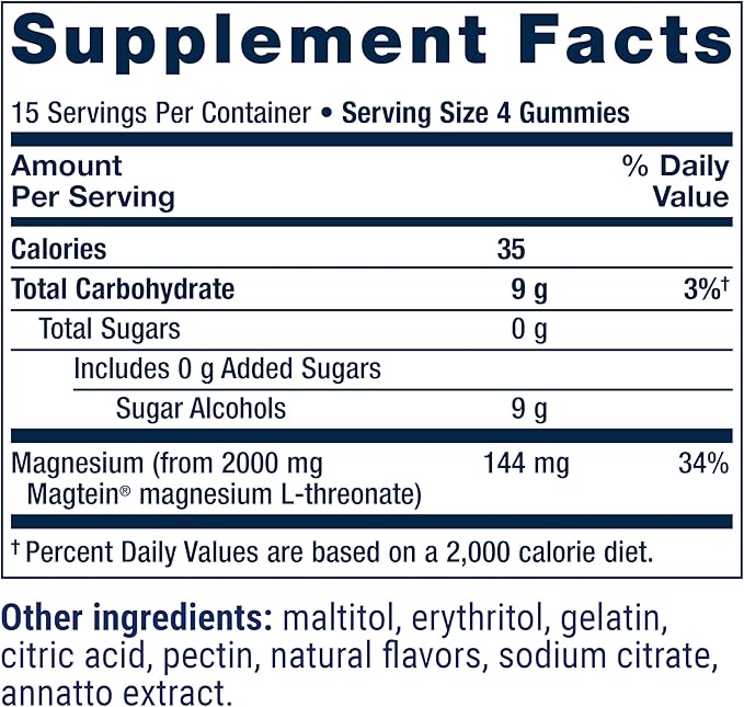 Life Extension Gummy Science™ Neuro-Mag® Magnesium L-Threonate, Memory Support, Quick Thinking, cognition, Magnesium Supplement, Gluten-Free, Non-GMO, Orange Flavor, 60 Gummies