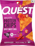 Quest Nutrition Spicy Sweet Chili Tortilla Chip, 19g Protein, 4g Net Carb, High Protein Low Carb, Gluten Free, 1.1 oz (Pack of 12)